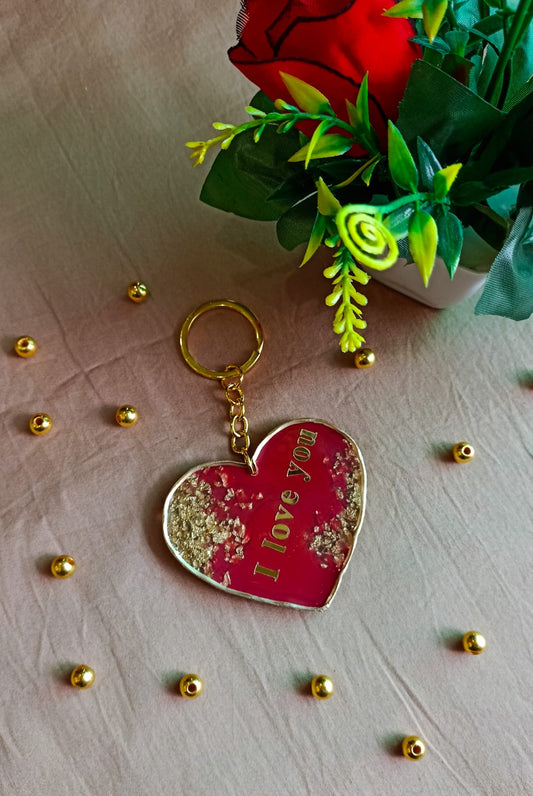 Eternal Love Resin Heart Keyring