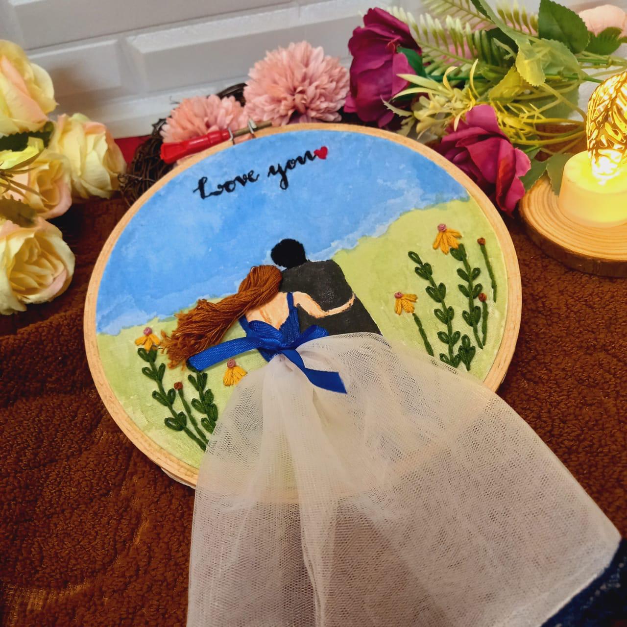 Eternal Love Embroidery Hoop