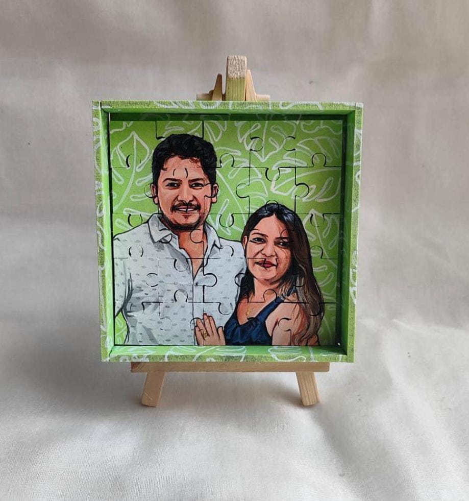 Love Bound Handpainted Couple Puzzle