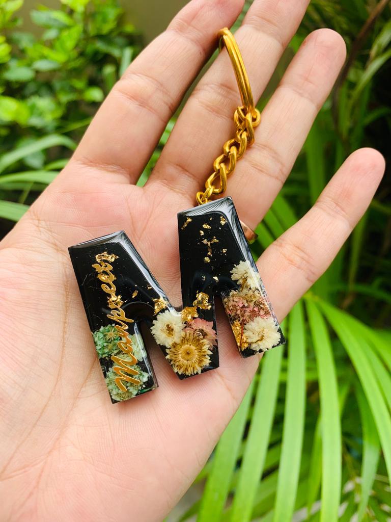 MystiGlow Resin ‘M’ Keychain