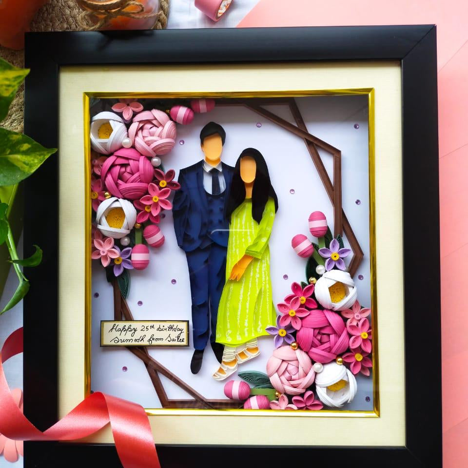 Duo LoveWing Quilling Portraits