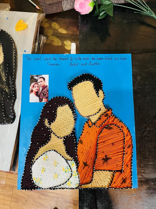 Couple illustration Love Strings Art