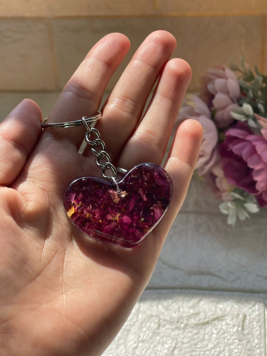 Hearts Embrace Resin Keychain