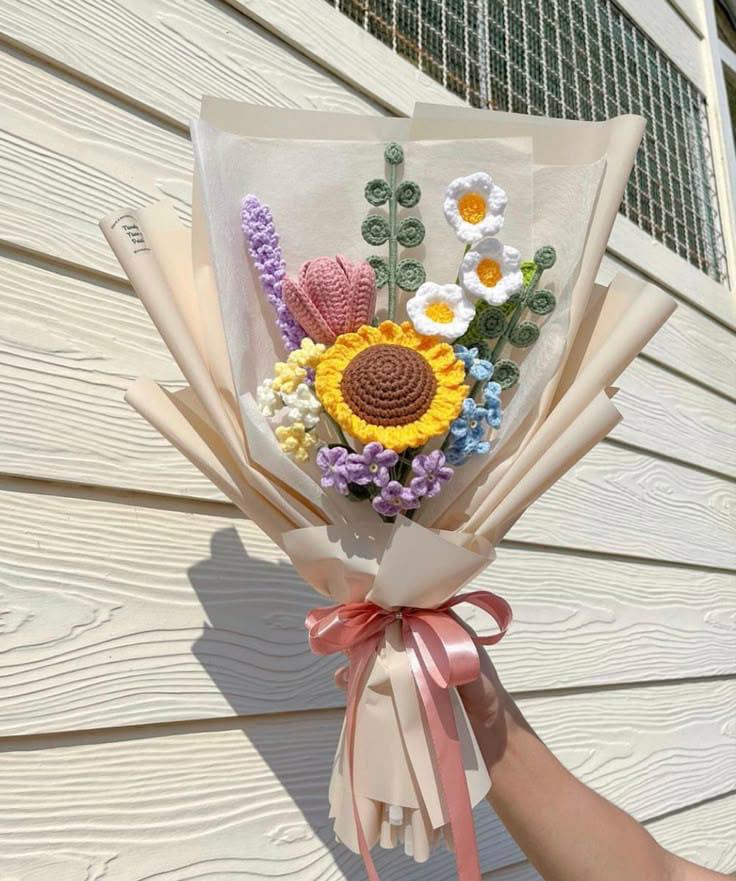 Crochet Whimsical Bloom Bouquet