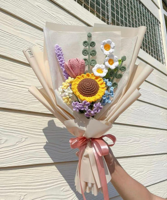 Crochet Whimsical Bloom Bouquet