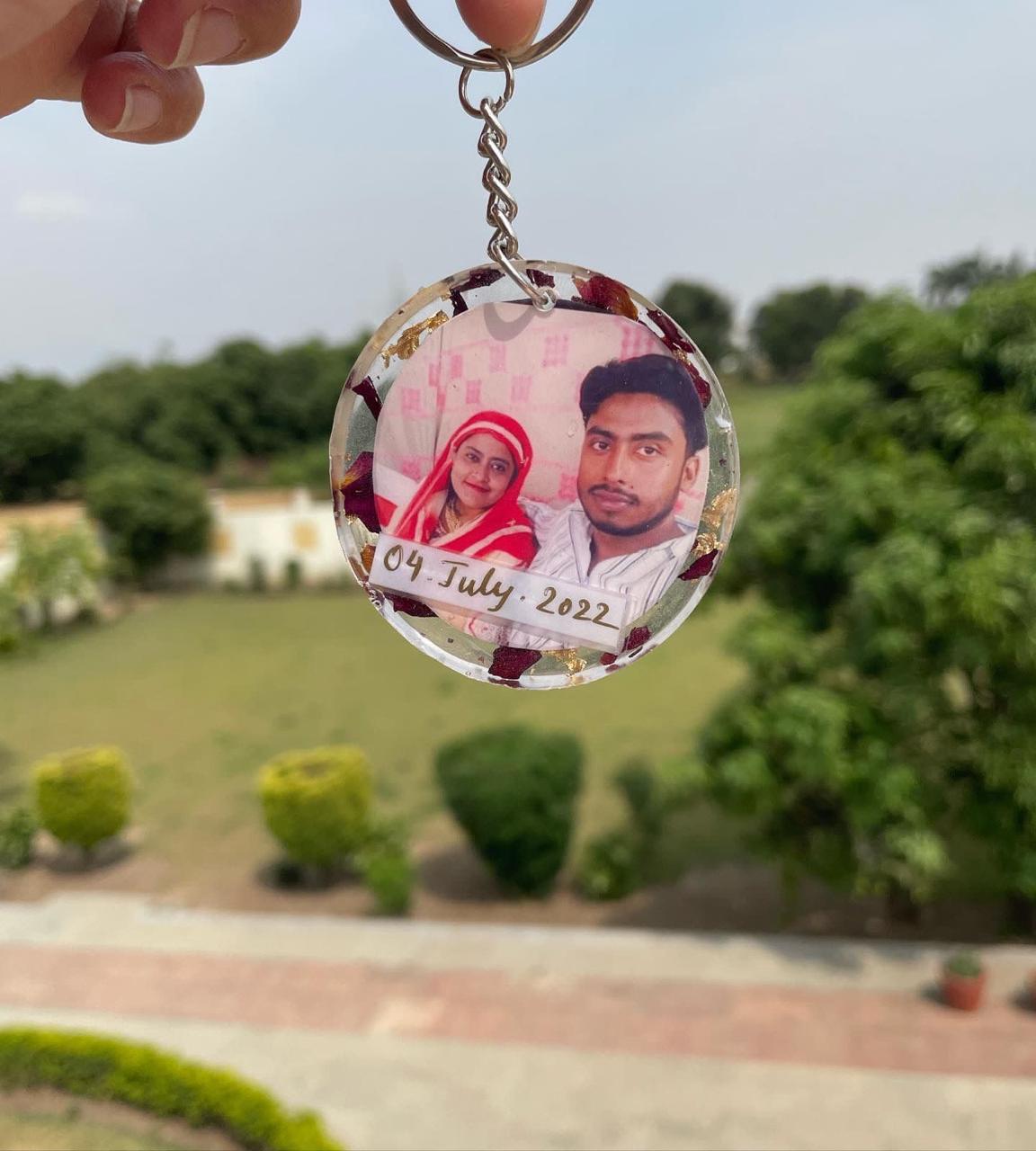 NameGlow Resin Keychain