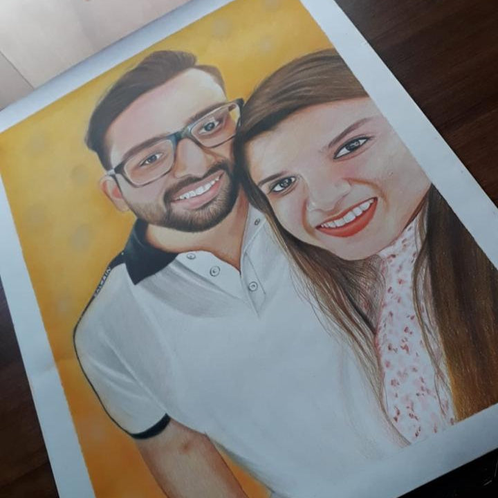 Adorable Artistry Pencil Portrait Handmade potrait