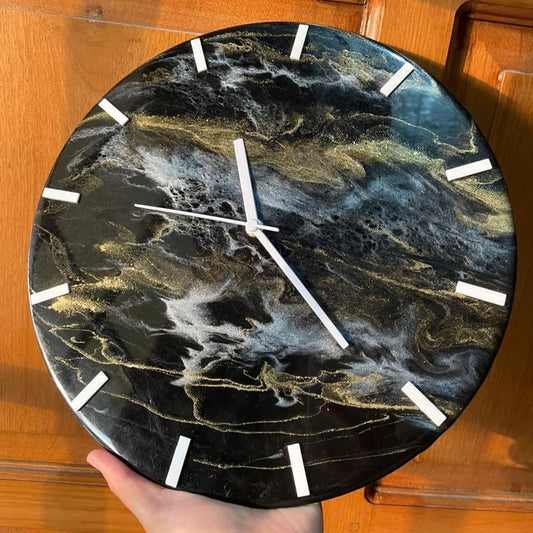 Timeless Elegance Resin Clock
