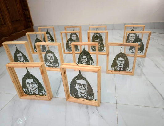 Leafy Silhouettes: Handcrafted Leaf Portraits