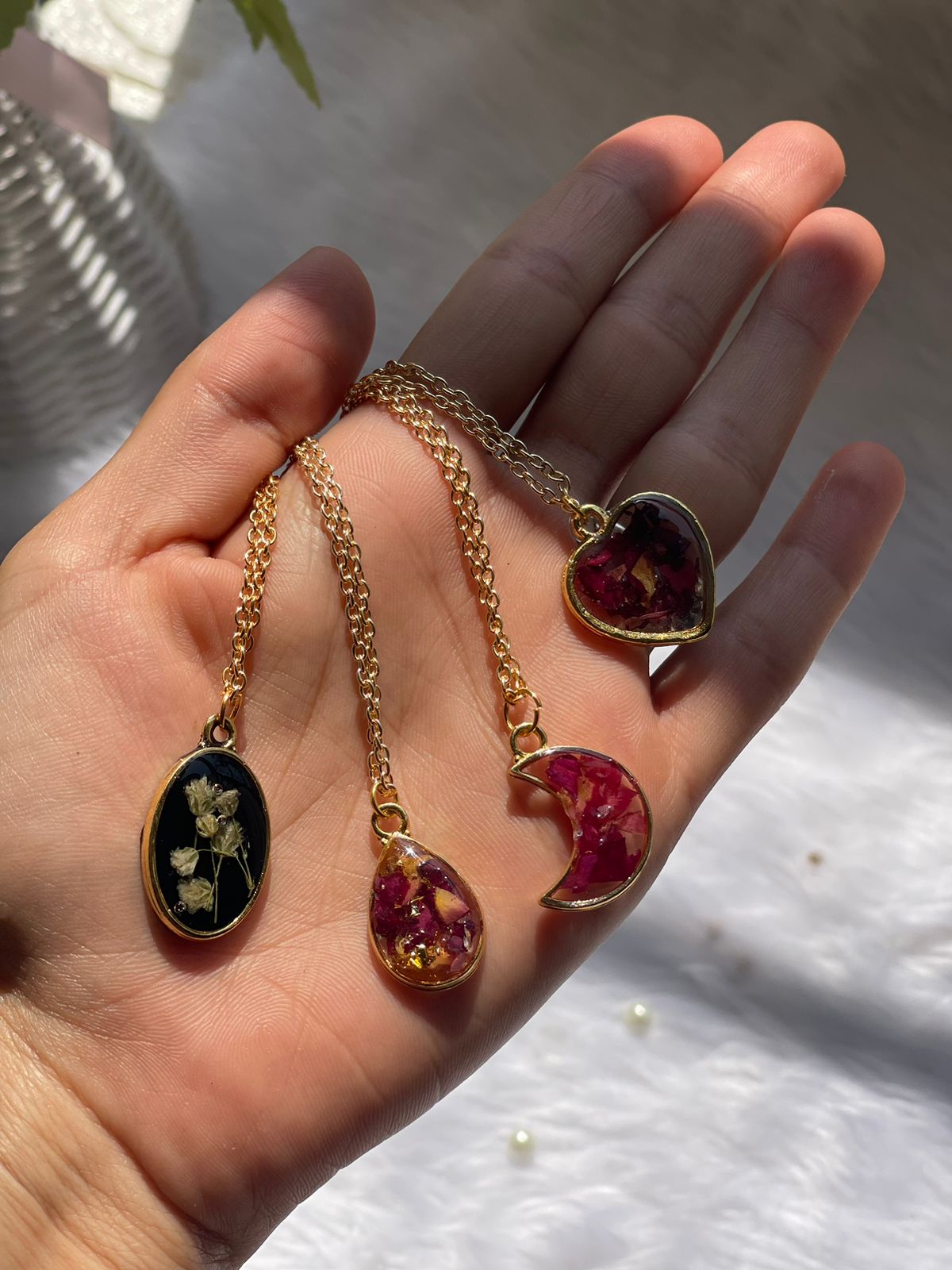 Radiant Essence Resin Pendants