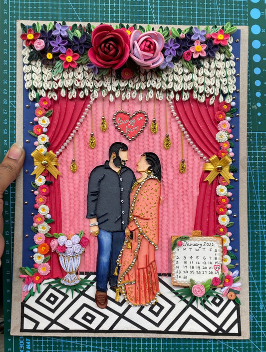 Whimsical Quilling Art Frame