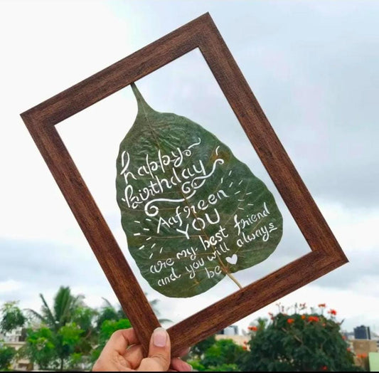 Leafy Wishes Handcrafted Birthday Leaf