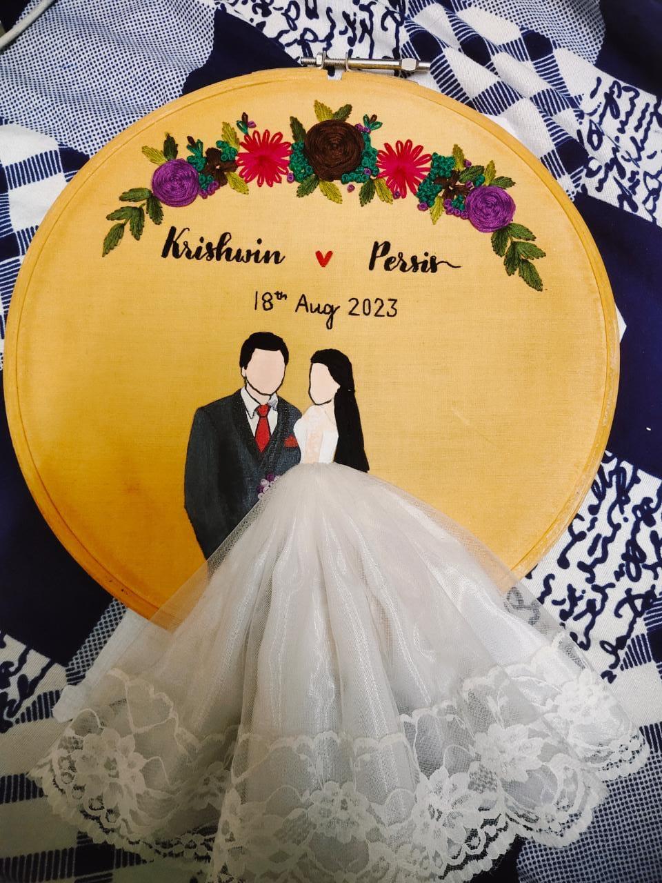 Loves Embrace Embroidery Hoop