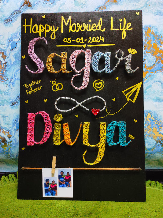 Entwined Name String Art