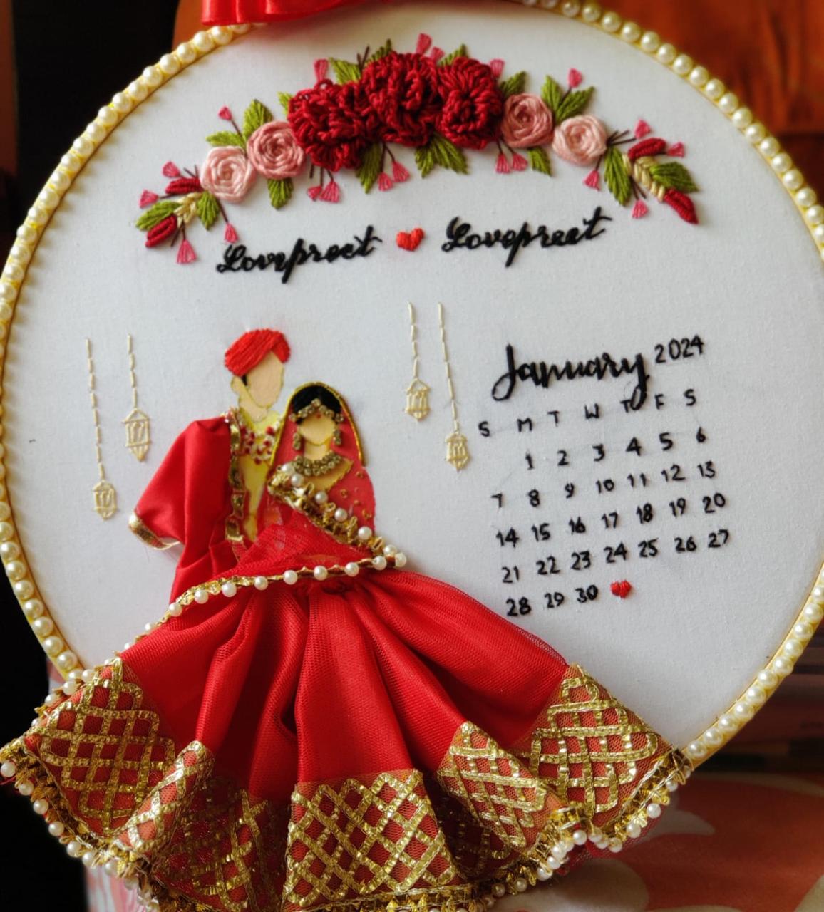 Love in Embroidery Hoop