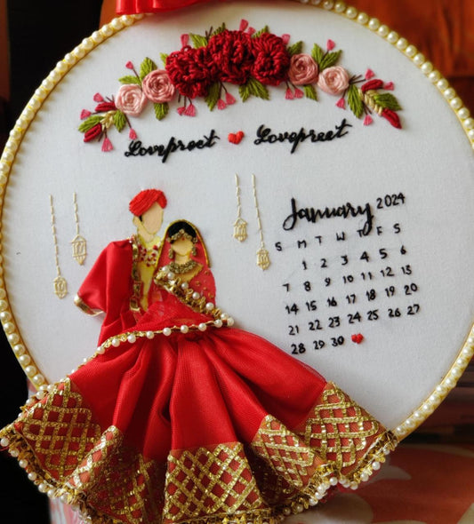 Love in Embroidery Hoop