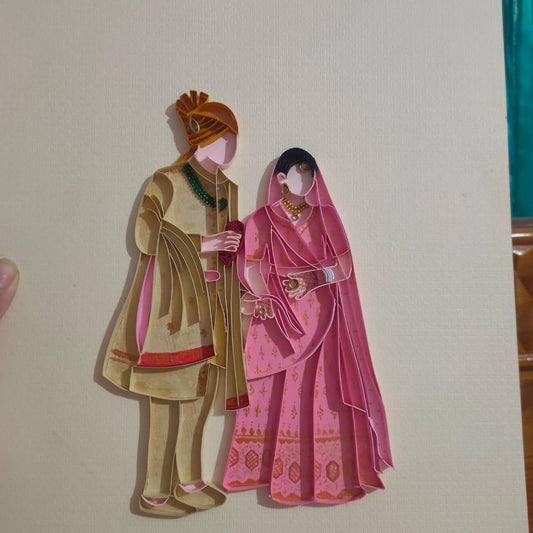 Wedding Quilling Portrait