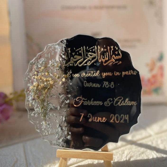 Forever After Resin Wedding Coasters