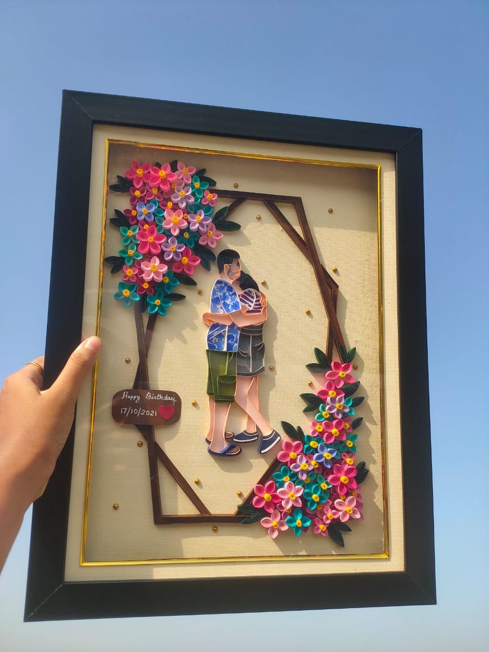 Golden Memories Quilling Portrait