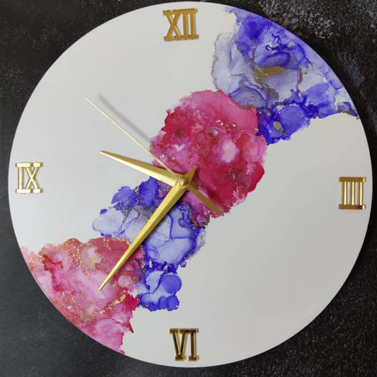 Celestial Flow Ink Clock