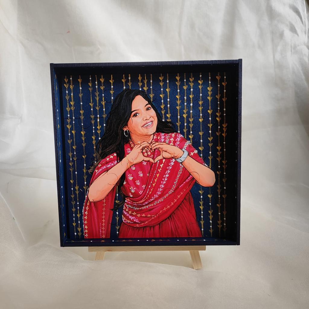 Solo Delights: Immersive 6*6 Inch Hand-Painted Puzzle for One