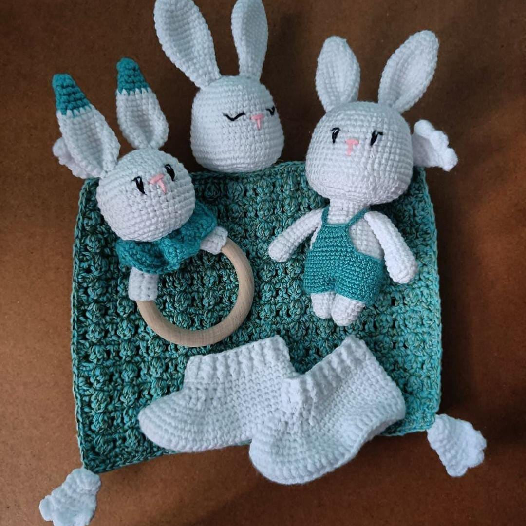 Cozy Cottontail Crochet Set For New Born