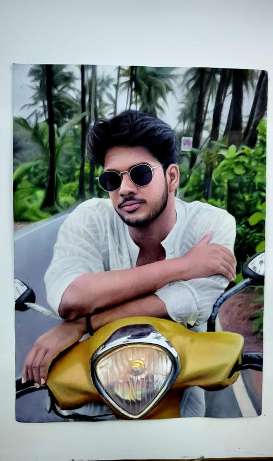 Artisanal Portraits Acrylic portrait with background