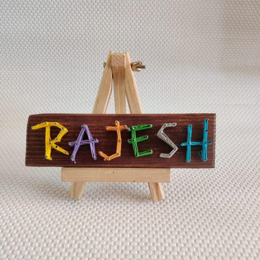 Stringed Masterpiece: Custom Name Showcase Board string art