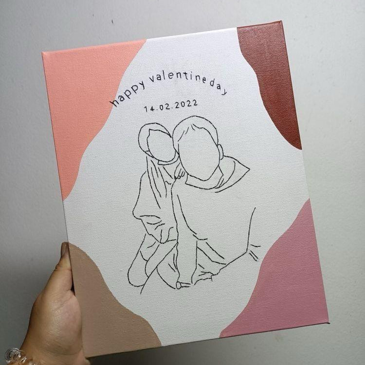 Threaded Memories: Canvas Embroidery Portrait