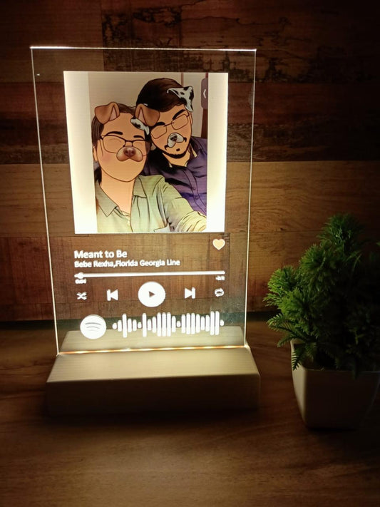 Crystal Clear Memories acrylic stand with light