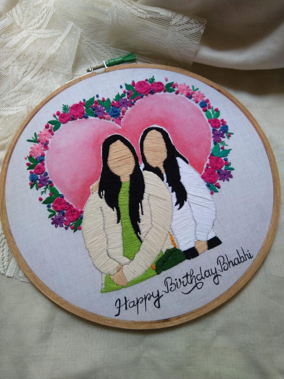 Enchanting Embrace Embroidery Hoop