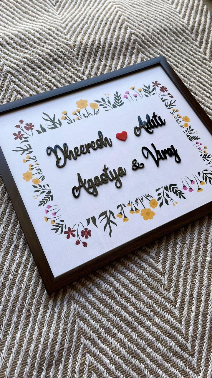 Artistry Etched Handmade Name Plate