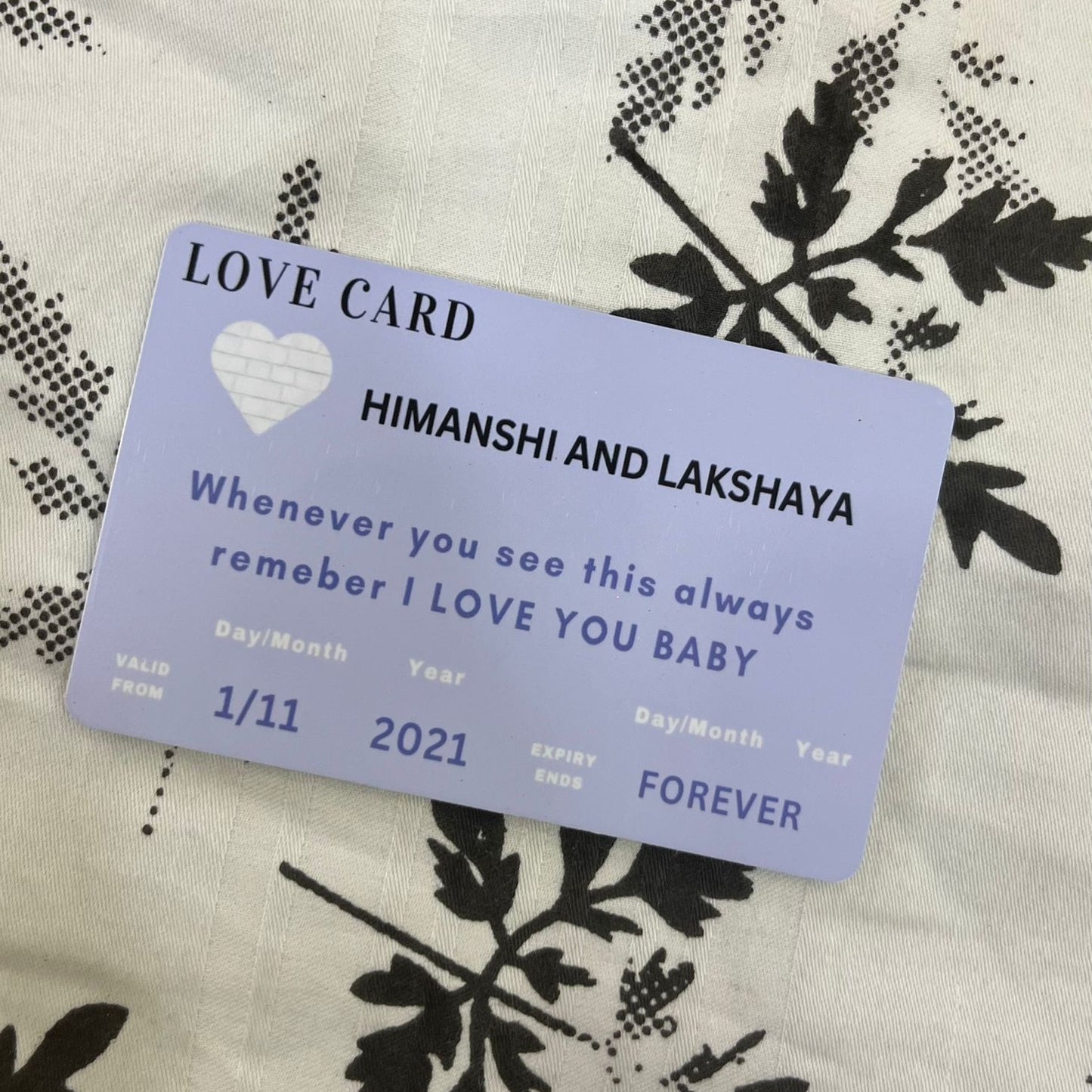 HeartSafe Love Wallet Card