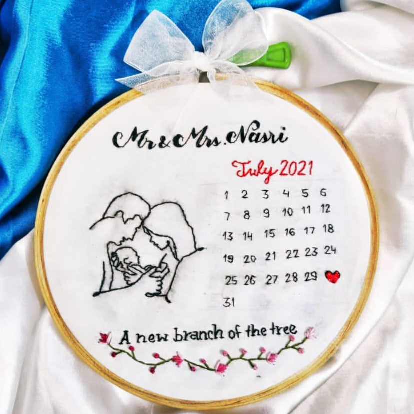 Joyful Arrival Embroidery Hoop