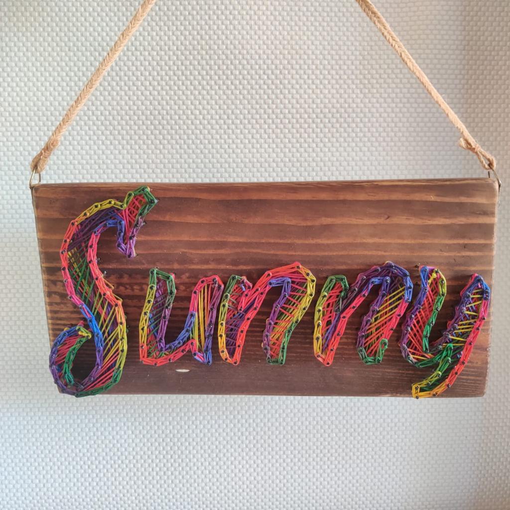 Rustic Chic Personalized Name String Art with Jute Hanging