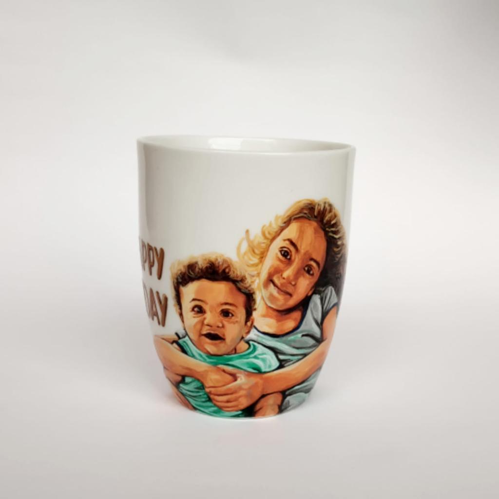 Cup of Connection Hand Painted Couple Mugs