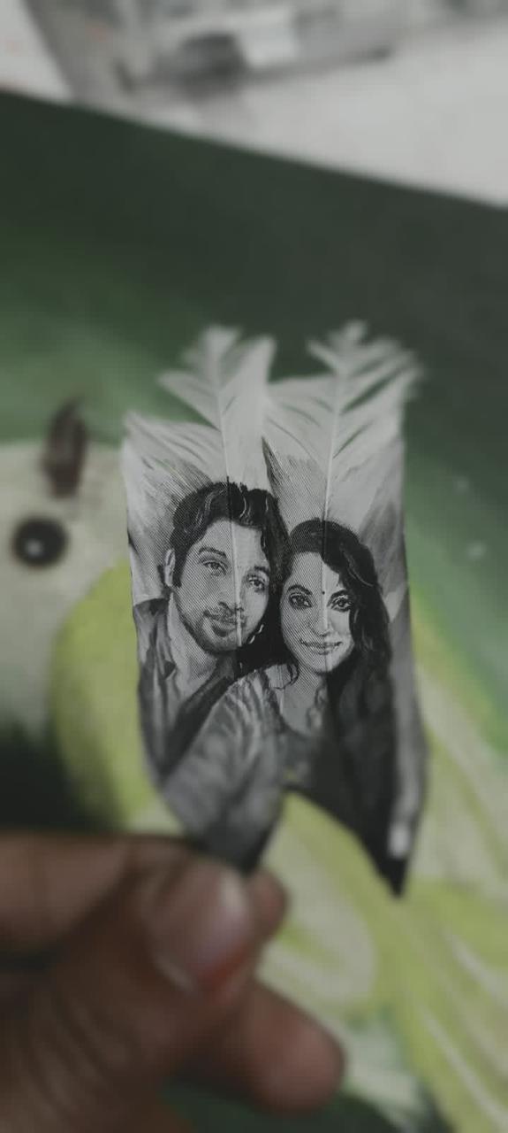 Feathered Moments: Handcrafted Portrait Frames