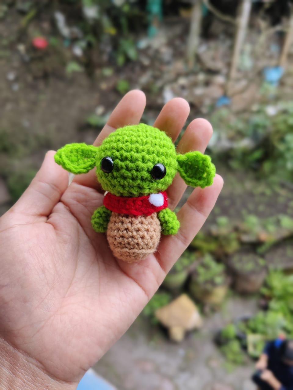Cosmic Explorer Crochet Yoda
