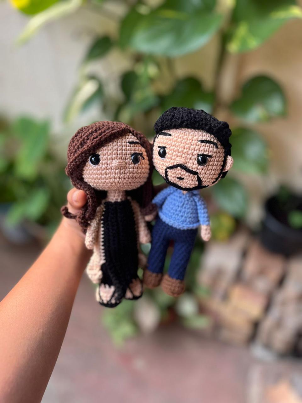 Knot & Heart Crochet Dolls