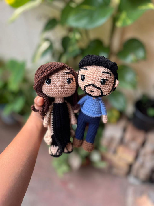Knot & Heart Crochet Dolls