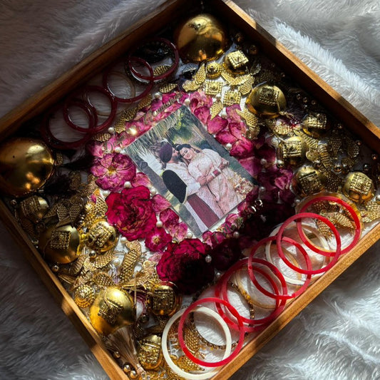 Teak Resin Elegance  Varmala preservation Frame