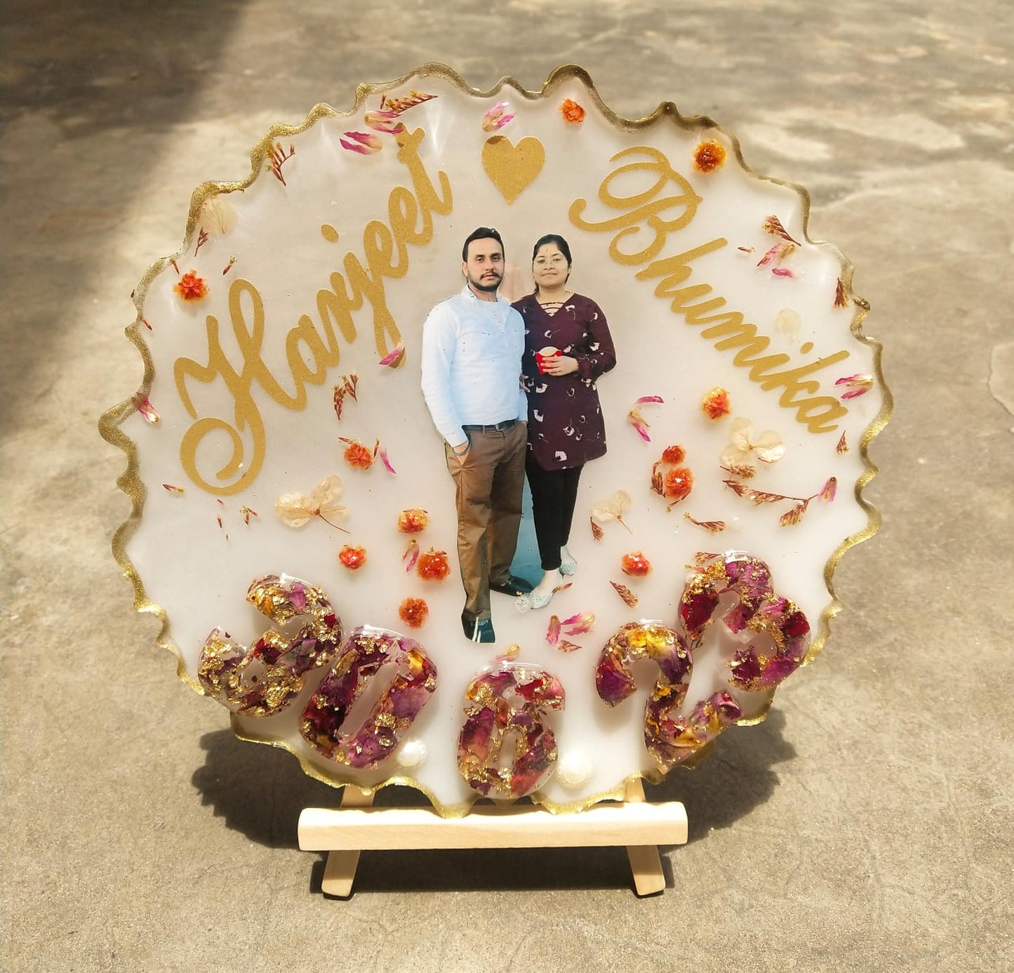 Eternal Moments Handcrafted 3D Resin Date Frame
