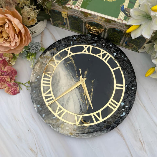 Ethereal Edge Resin Clock