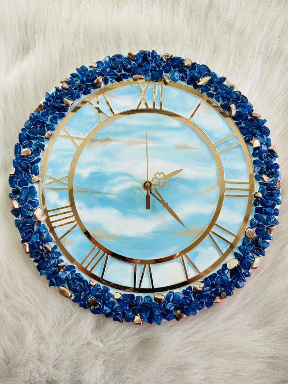 Crystal Elegance Resin Crystal Clock