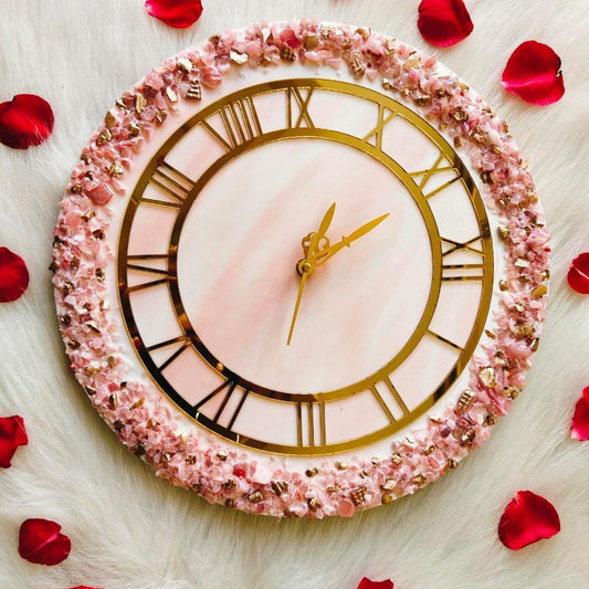 Crystal Elegance Resin Crystal Clock