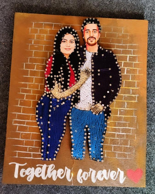 Personalized Couple Caricature String Art