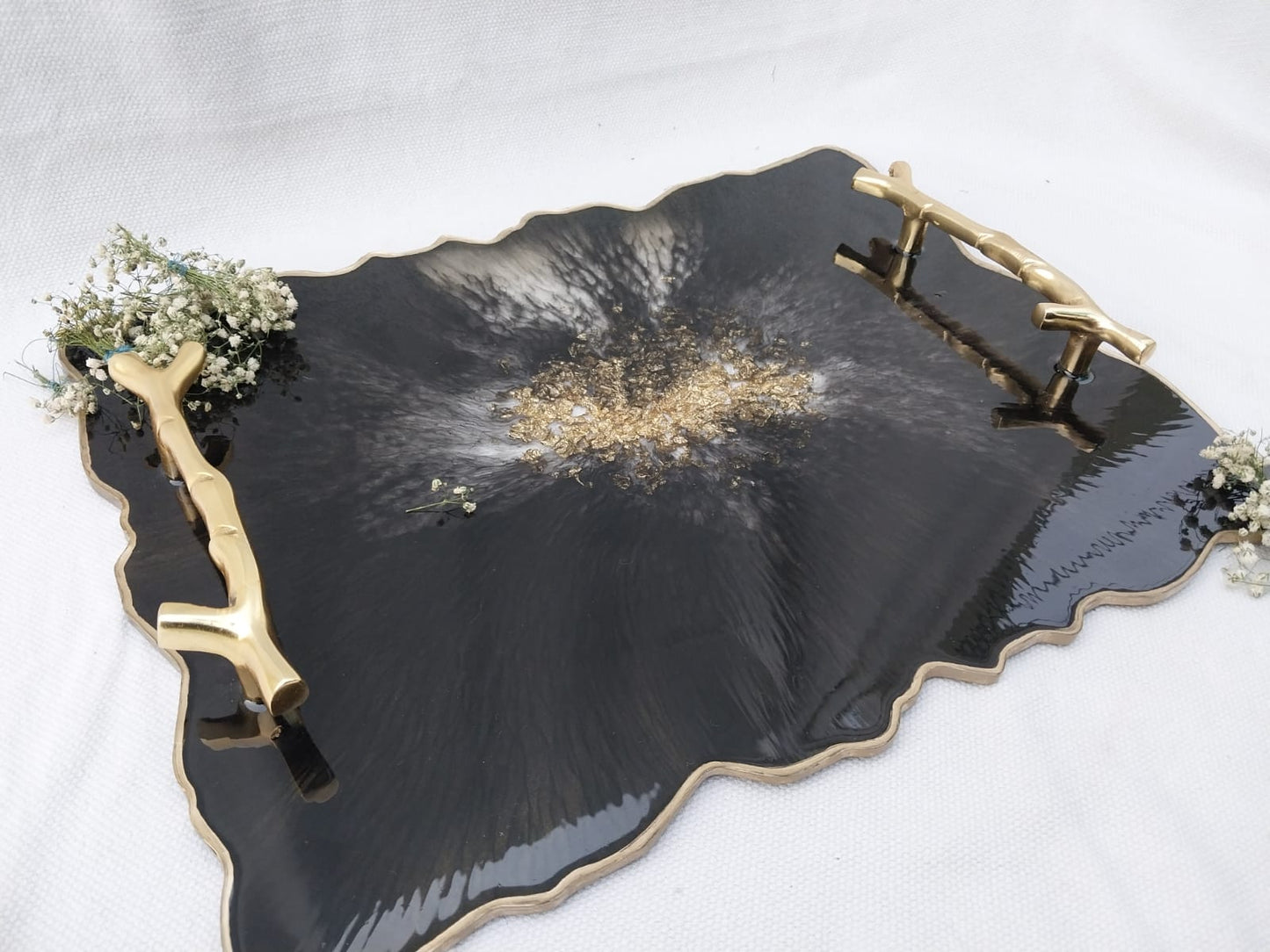 Resin Ripple Serving Tray