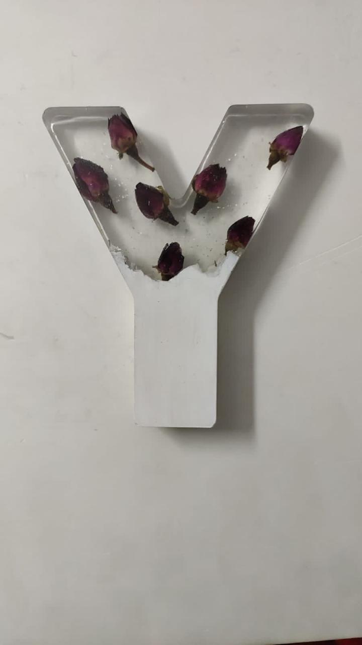 Resin Reverie: Handcrafted Letter ( Random Design)