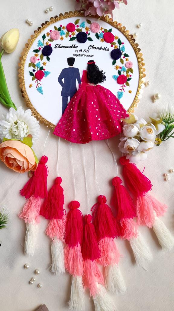 Love Woven Wedding Embroidery Hoops