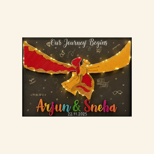 Artsty Wedding Pallu String Art Plaque